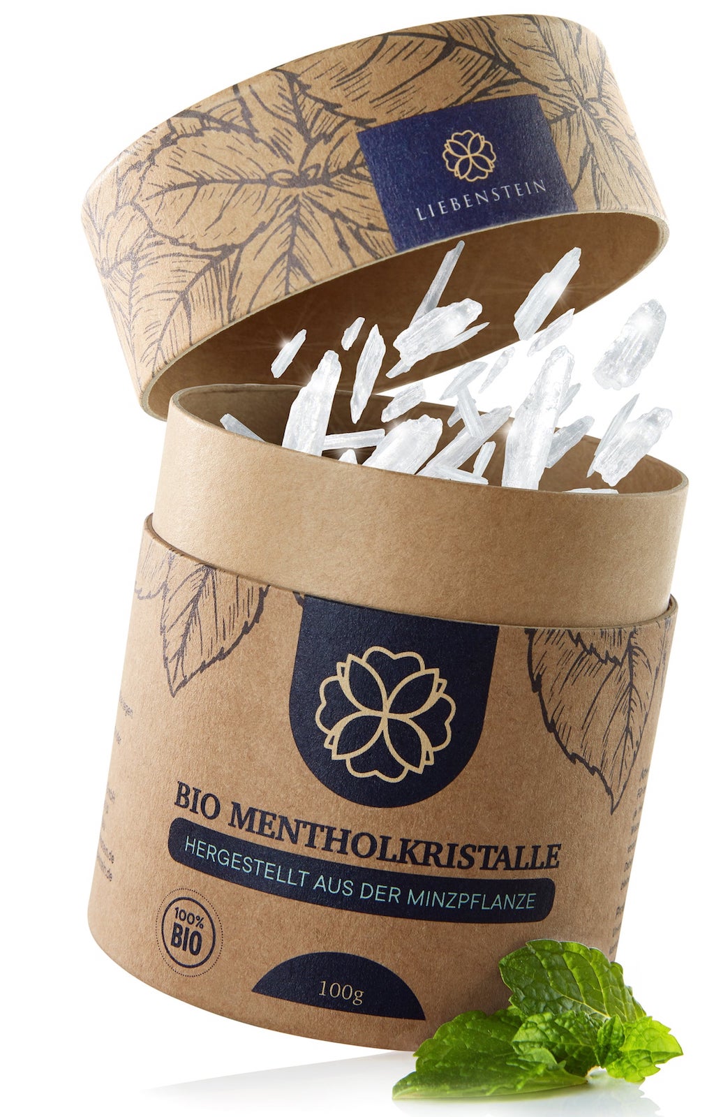 Liebenstein Mentholkristalle 100g Saunakristalle 100% reiner Minze erfrischend