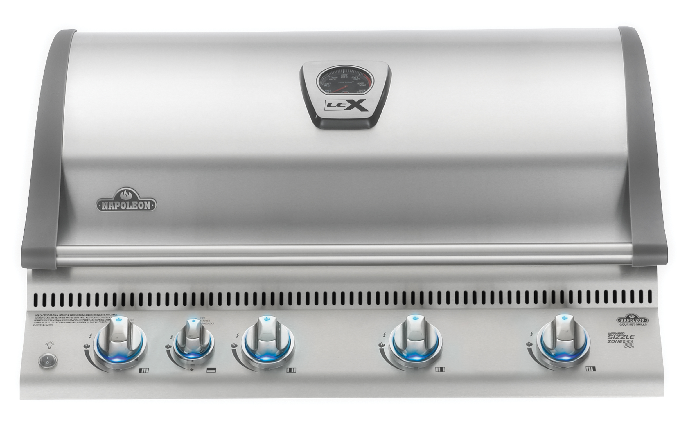 Napoleon LEX 605 Edelstahl Einbau-Gasgrill 24,5 kW 5 Brenner inkl. SIZZLE ZONE BILEX605RBIPSS