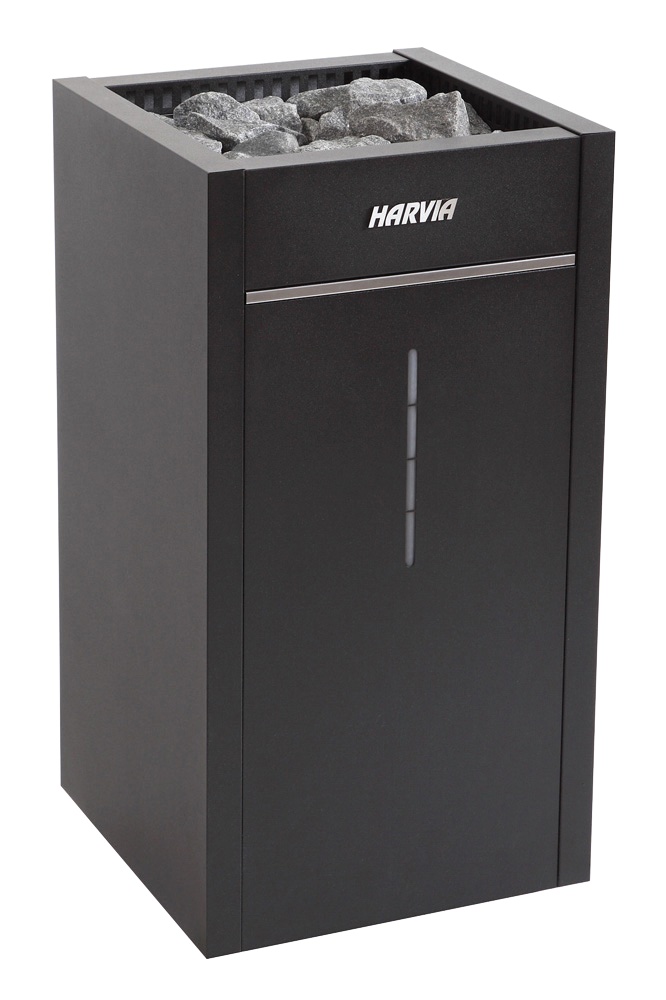 Harvia Virta Combi HL90S Saunaofen mit Verdampfer 9 kW Combiofen Standofen schwarz