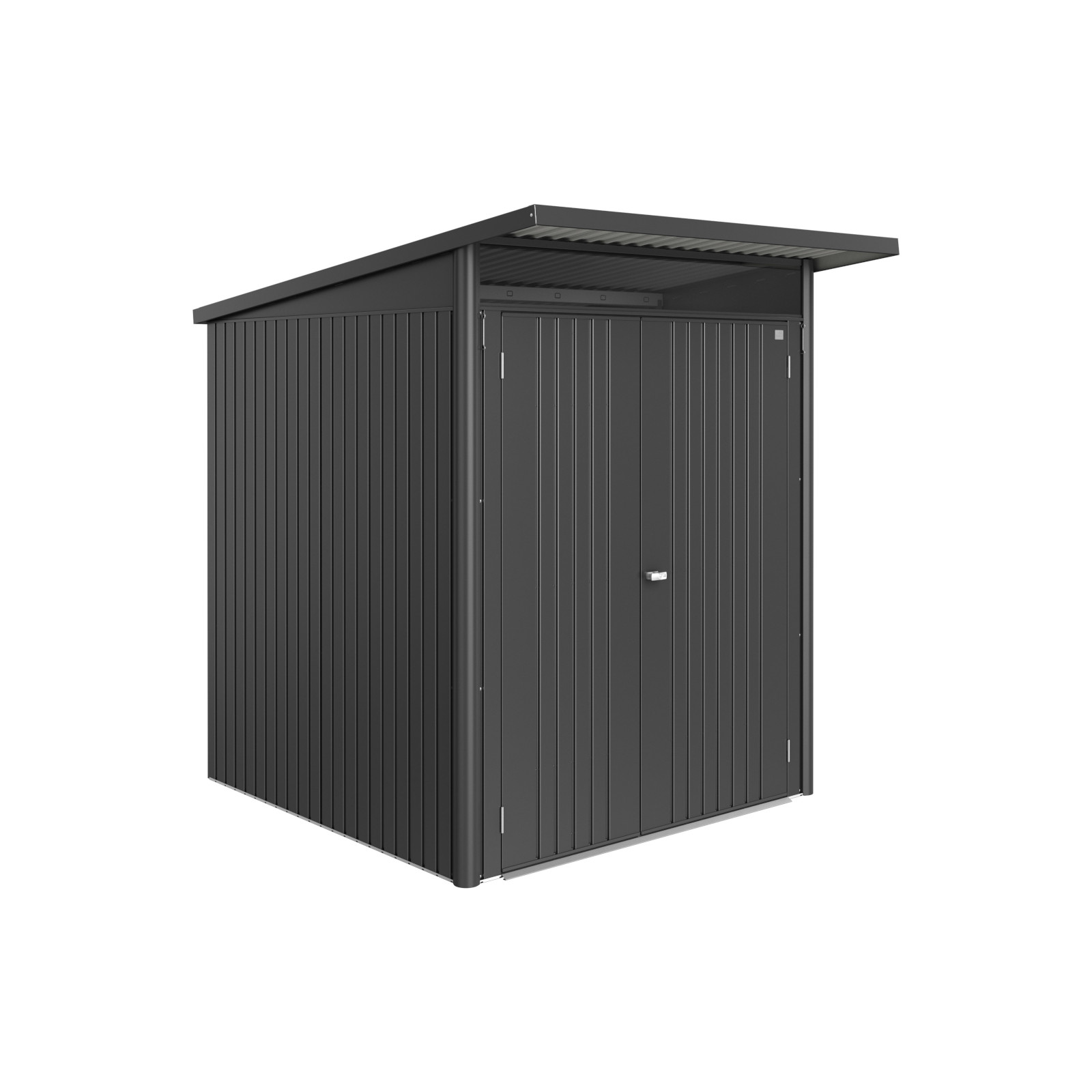 Biohort Gartenhaus AvantGarde®ECO mit Doppeltür dunkelgrau-metallic 8 verschiedenen Größen Gerätehaus