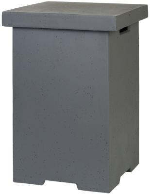 Happy Cocooning Mania Enclosure Beistelltisch für Gasflaschen grau 41x41x62 cm Feuertisch