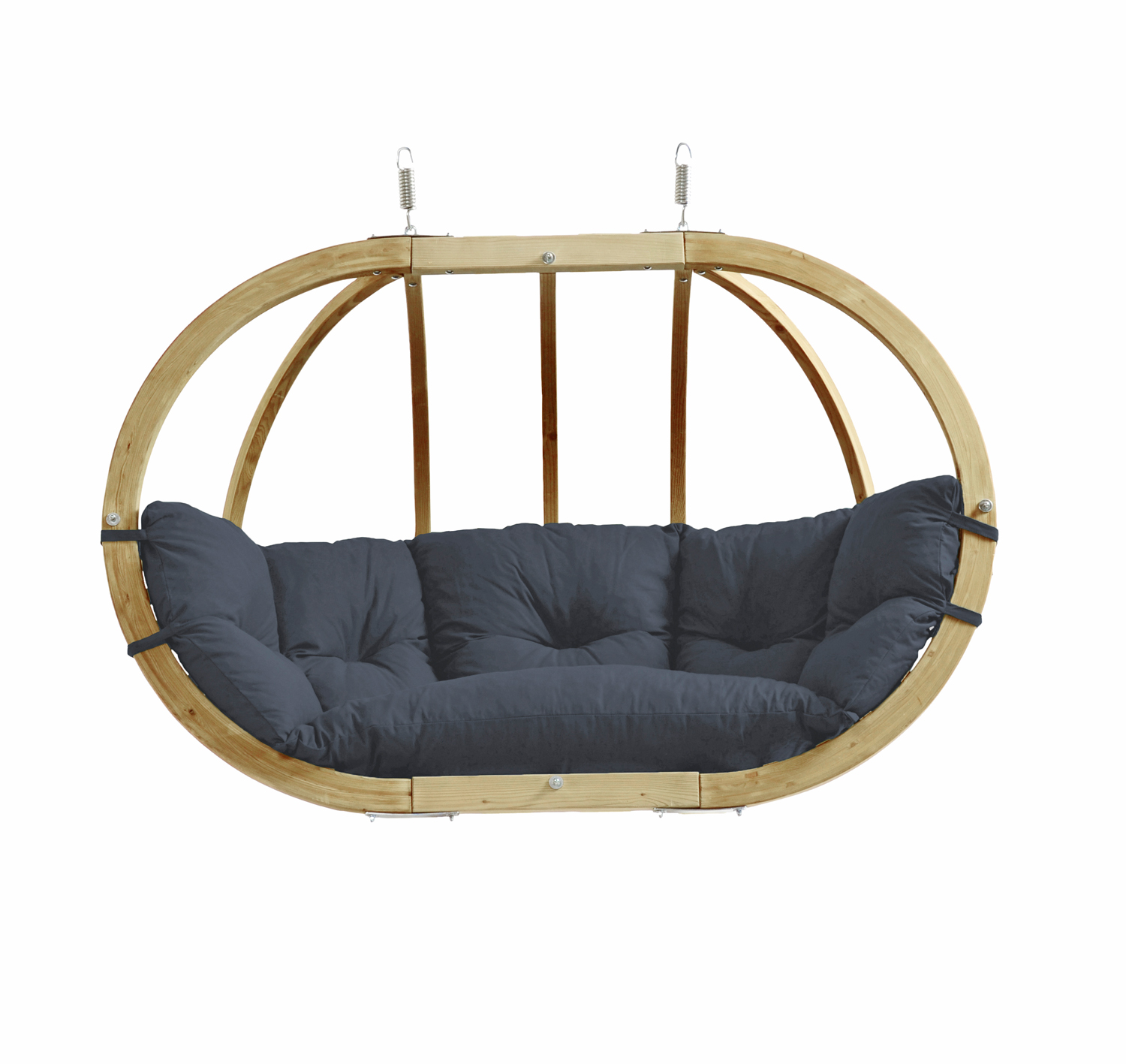 AMAZONAS Mehrpersonen Hängesessel Globo Royal Chair Anthracite inkl. Sitzkissen und 2 Spiralfedern