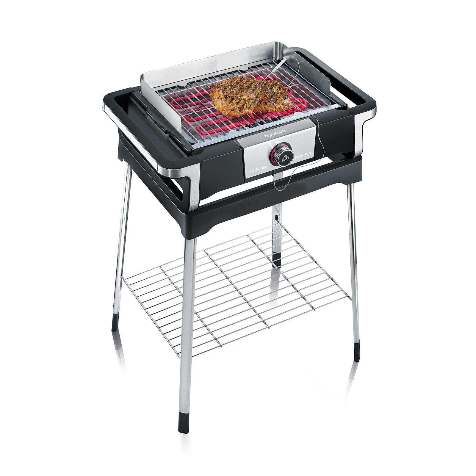 SEVERIN Elektrogrill SENOA DIGITAL BOOST S Tischgrill mit Standuntergestell PG 8118