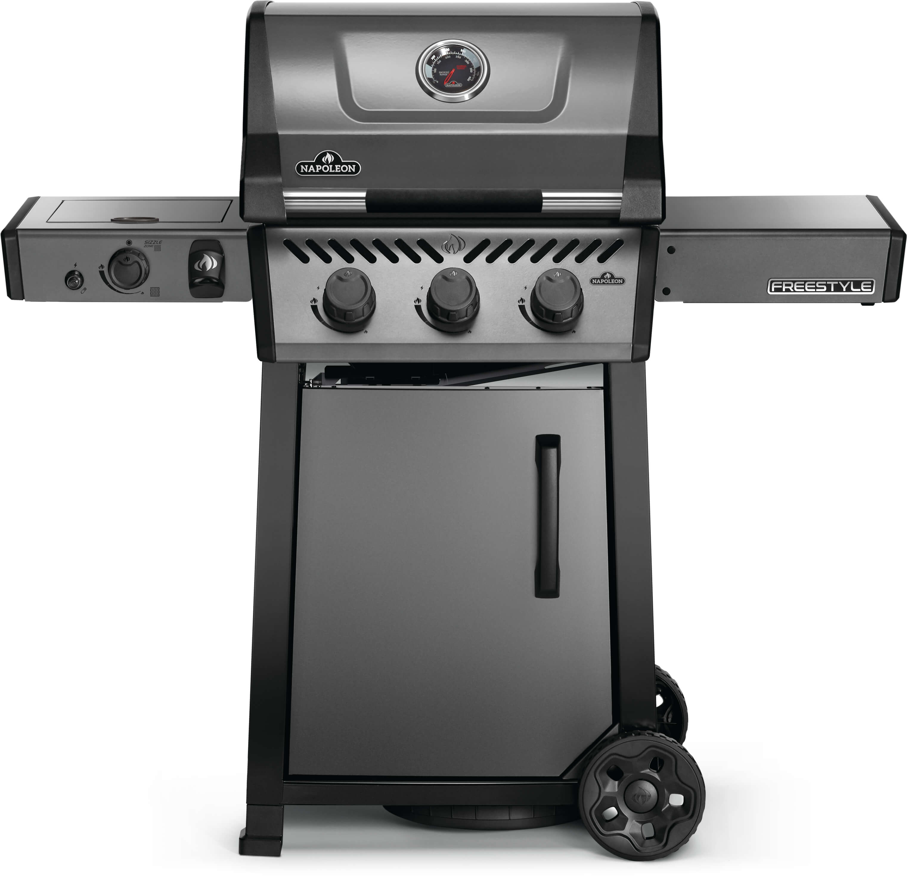 Napoleon Freestyle 365 DSIB Graphit Gasgrill 4 Brenner mit SIZZLE ZONE und Tür F365DSIBPGT-DE