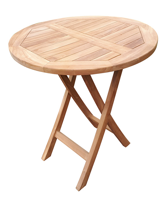 deVries Klapptisch "WOODIE" aus Teakholz ( Basic) rund Größe ø70 x 75 cm