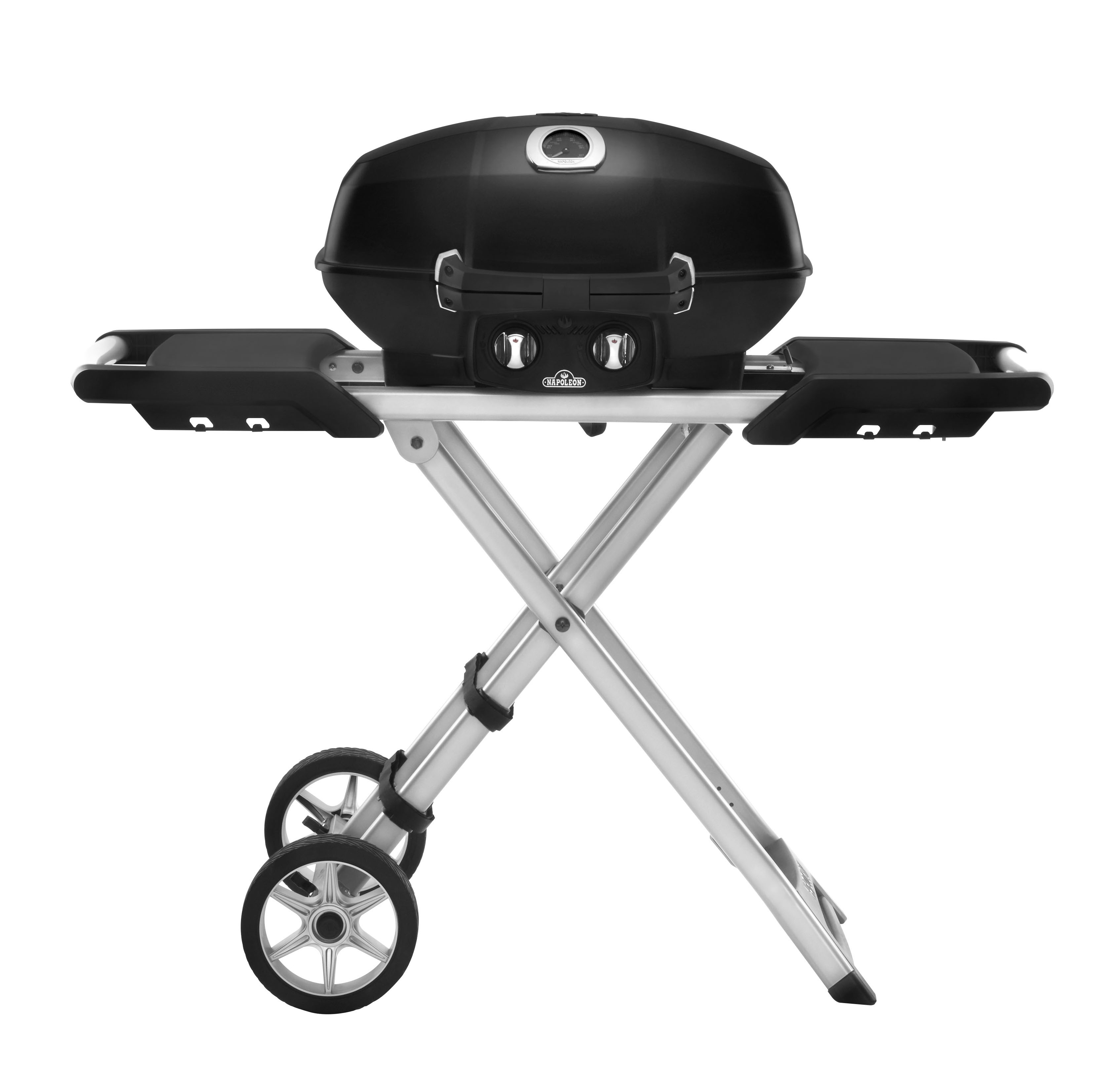 Napoleon PRO 285X TravelQ Gasgrill 4,1 kW 2 Brenner Transportgrill mit klappbarem Wagen PRO285XBK