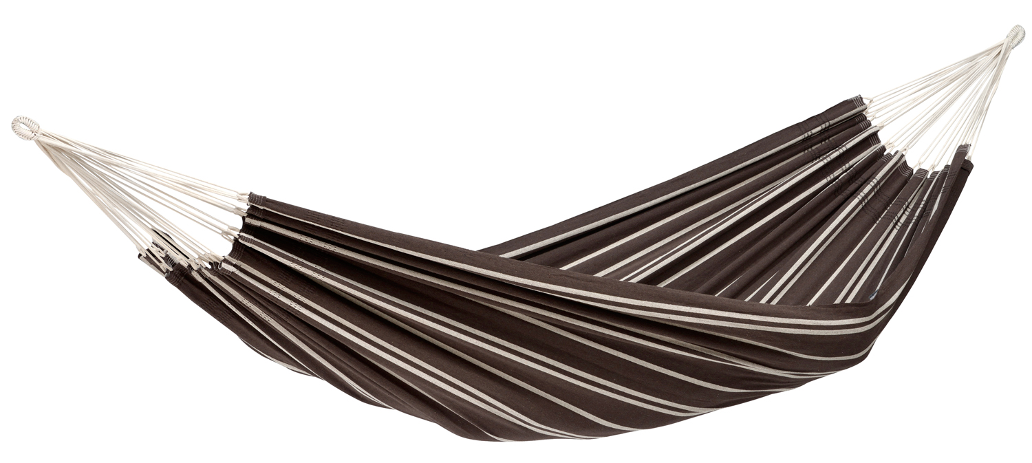 AMAZONAS XL Hängematte Barbados Mocca Tuchhängematte Liegefläche ca. 230 x 150 cm
