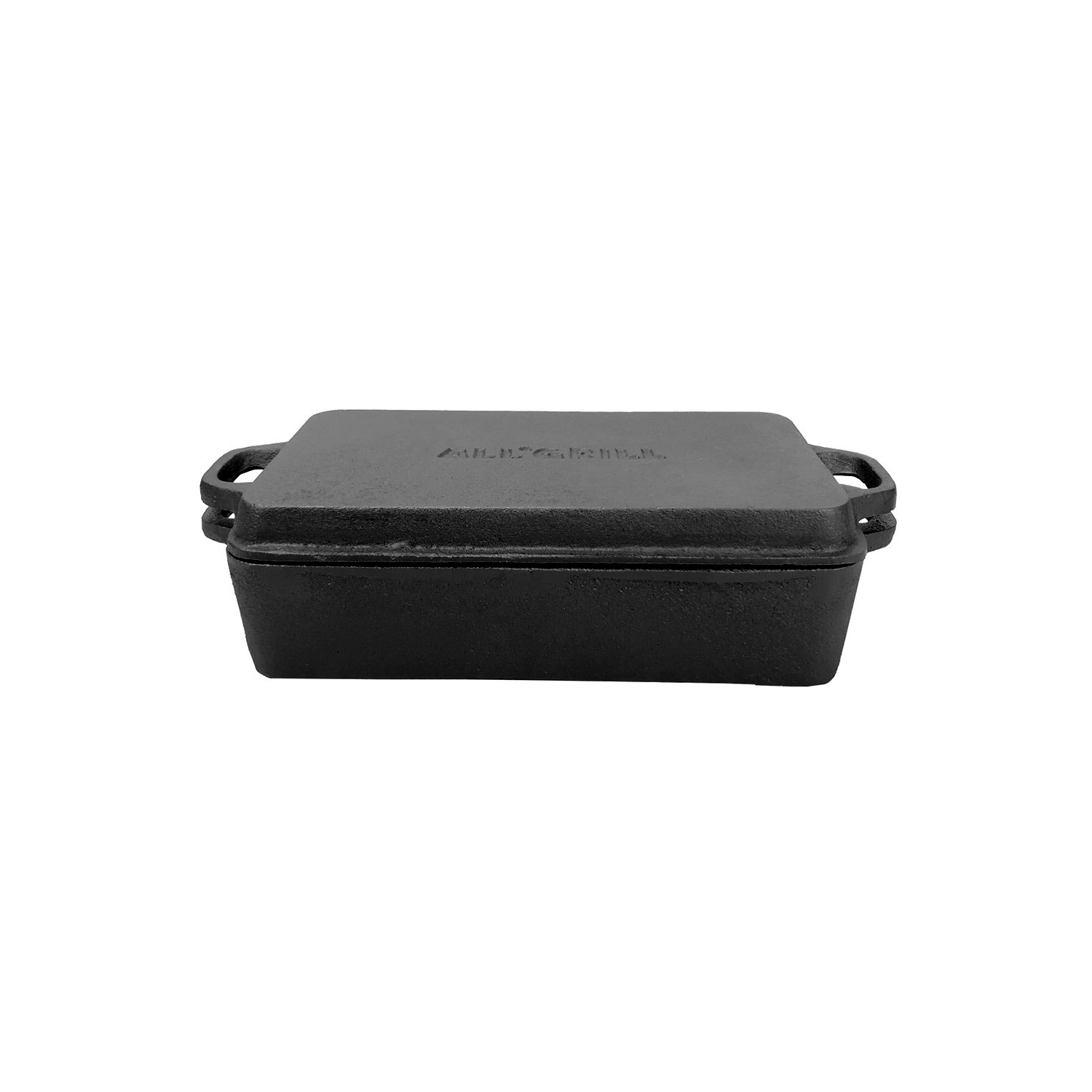 Gusseisenkuss® 2-in-1 Casserole mit Deckel 28 x 17 cm Volumen 1,5 / 0,7 Liter Gusseisen