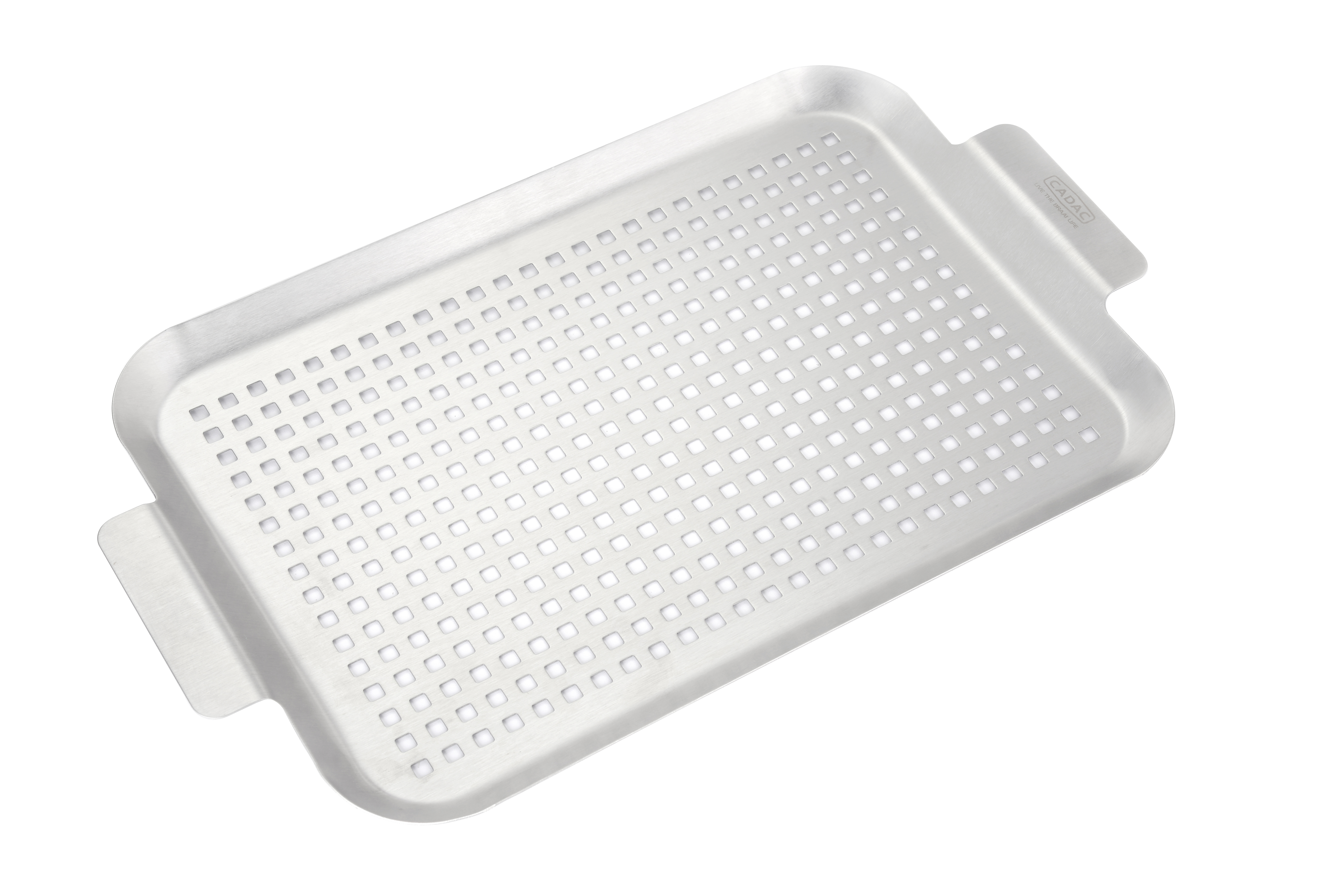 Cadac Grillpfanne aus Edelstahl 37 x 25,5 cm für Holzekohle, Gas- und Elektrogrill 98315V