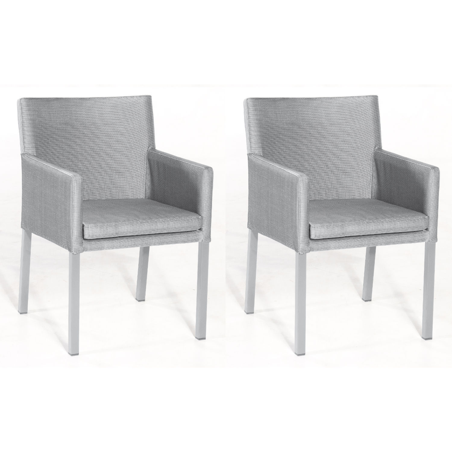 Sonnenpartner 2er-Set Sessel Coast Aluminium mit Textilen anthrazit Gartensessel