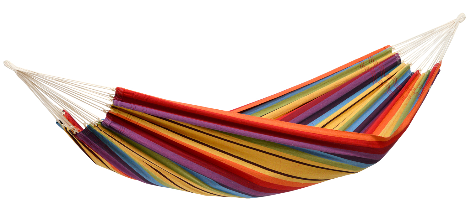 AMAZONAS XL Hängematte Barbados Rainbow Tuchhängematte Liegefläche ca. 230 x 150 cm