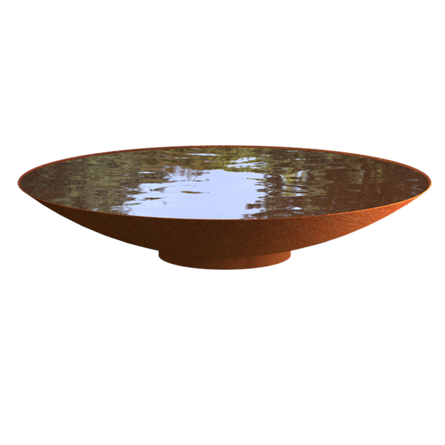 Adezz Wasserschale rund Corten-Stahl Rost braun/orange Wasserspiel verschiedene Größen