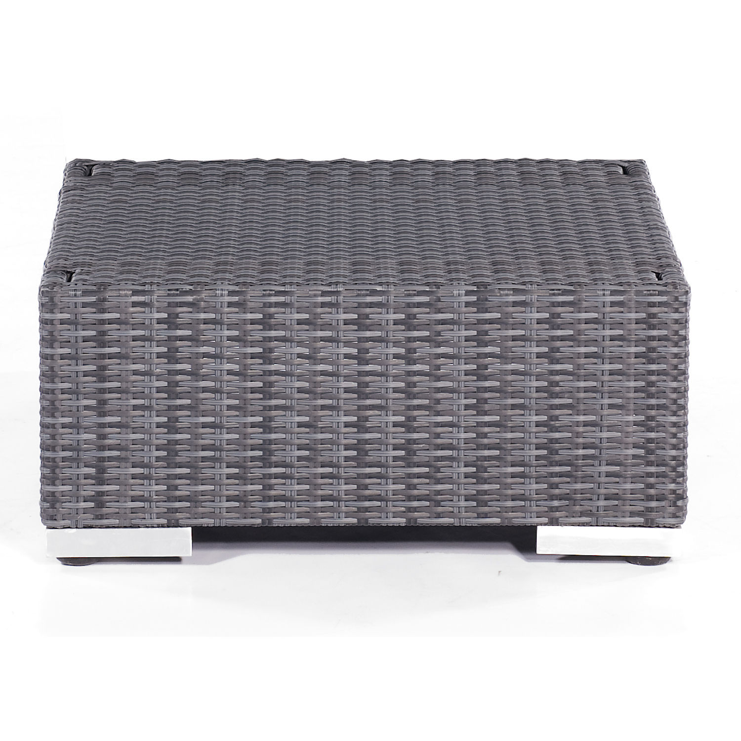 Sonnenpartner Lounge-Hocker Residence Aluminium mit Polyrattan graphit-schwarz inklusive Kissen Sitzhocker