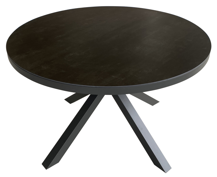 deVries Dining-Tisch "LIVINGSTON", Größe 120 cm rund /76 cm, dunkelgrau