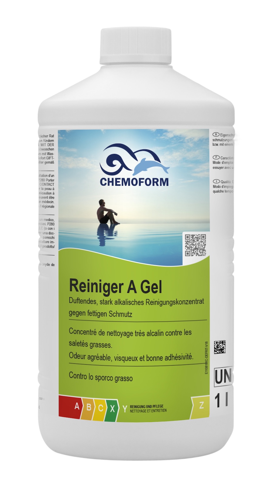 Chemoform Flisan Gel 1 l Randreiniger A Gel zur Entfernung von Verschmutzungen