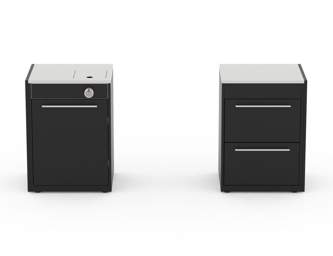 Weber BBQ Kitchen Gas 231 Seitenkocher-Türmodul und 2‐Ladenmodul für Genesis mit Seitenkocher