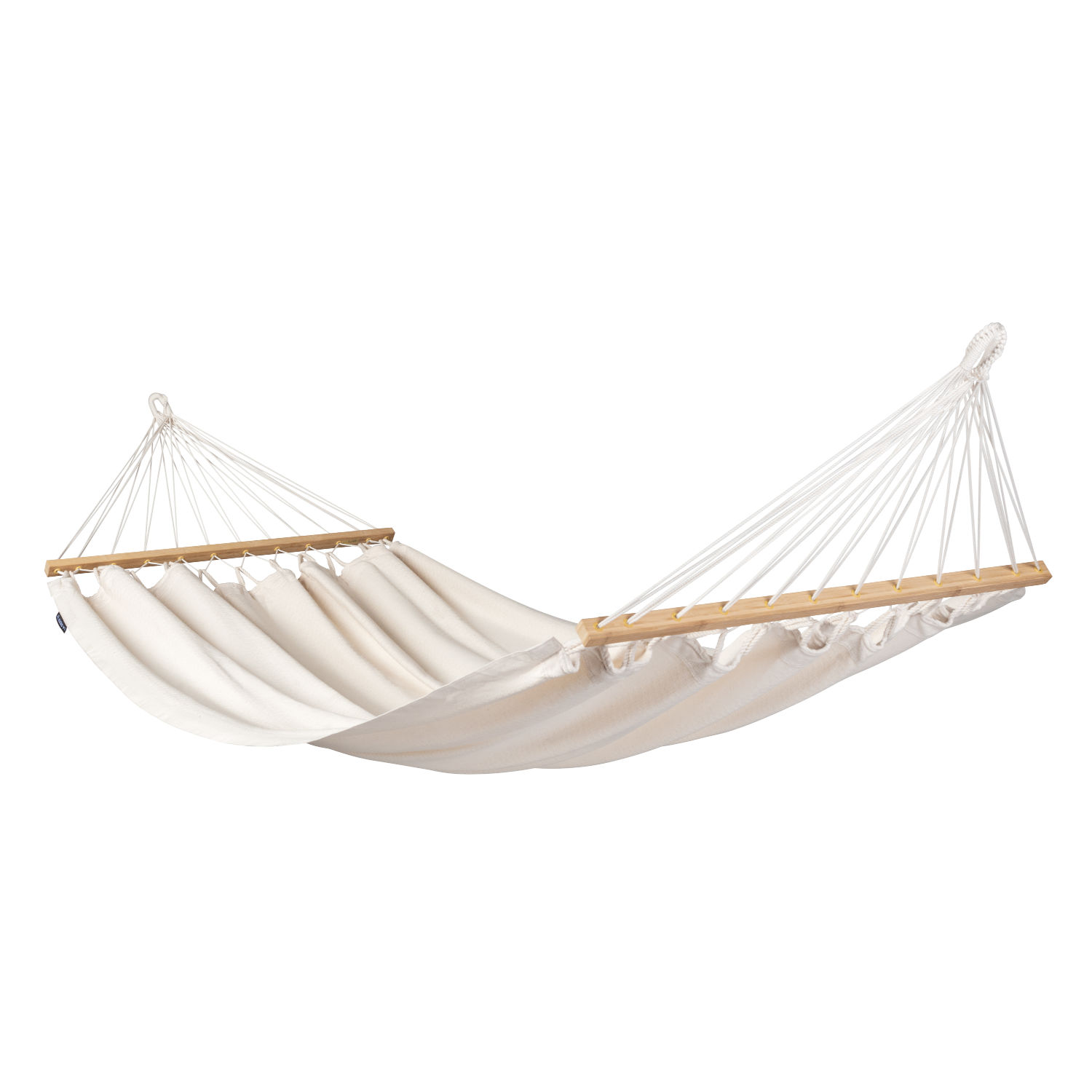 La Siesta Single-Stabhängematte FLORENCIA latte creme Einzel-Stabhängematte aus Bio-Baumwolle