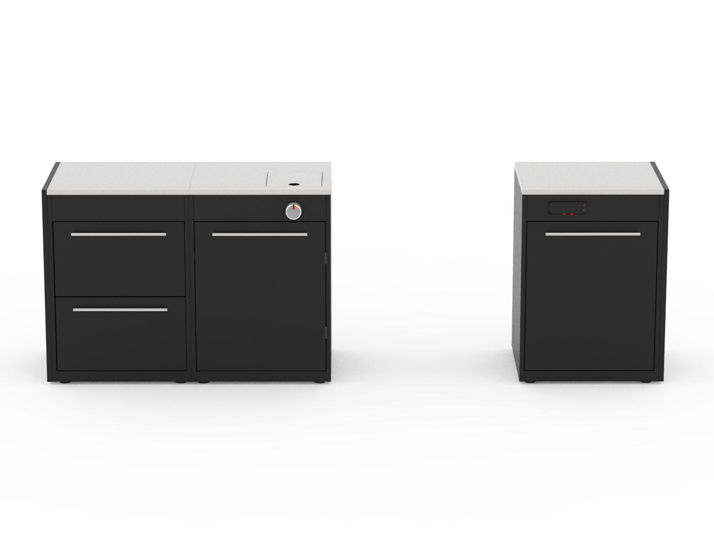 Weber BBQ Kitchen Gas 331 2‐Ladenmodul, Seitenkocher-Türmodul und Türmodul für Genesis