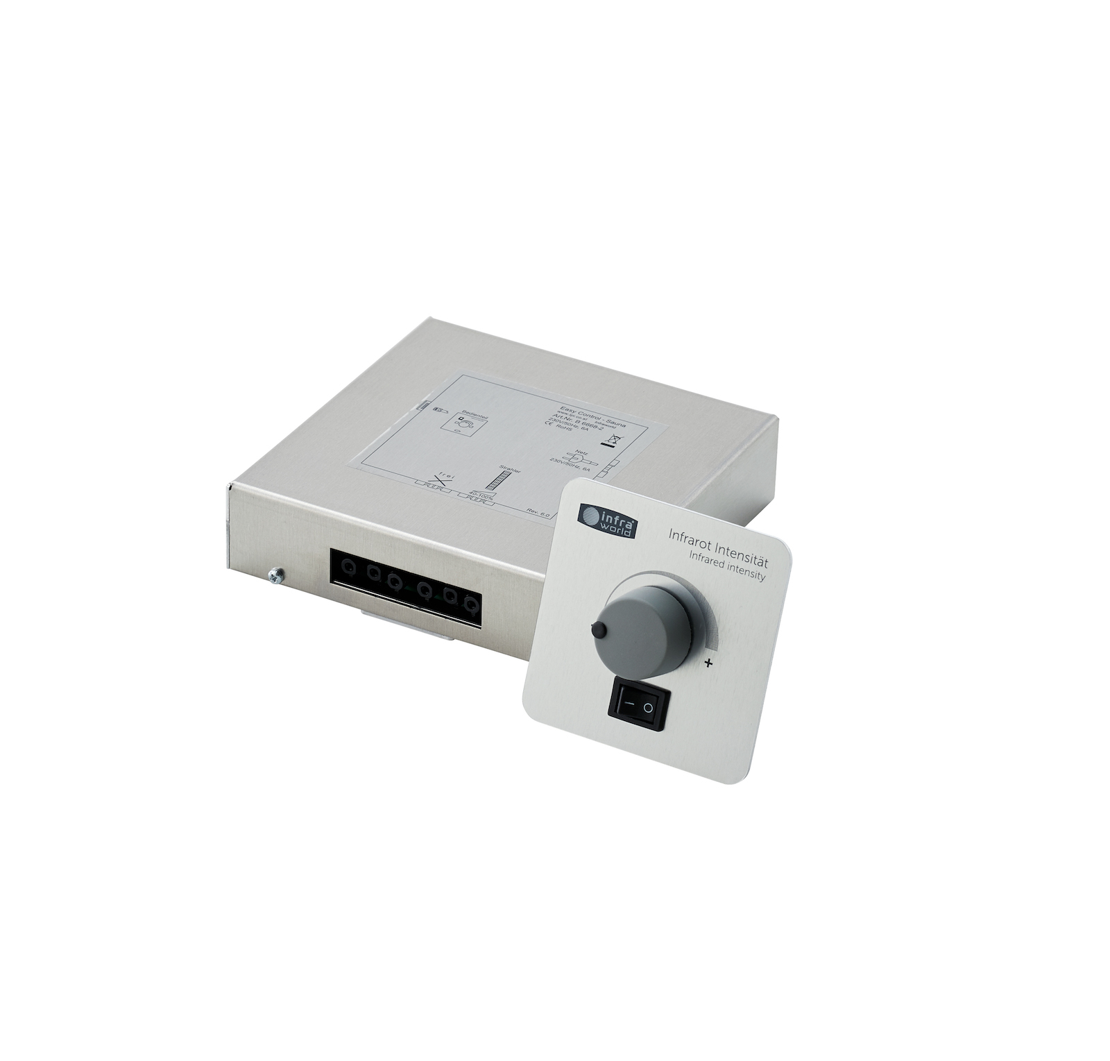 Infraworld Easy Control Sauna Infrarotsteuerung mit Regler für Infrarotstrahler silber