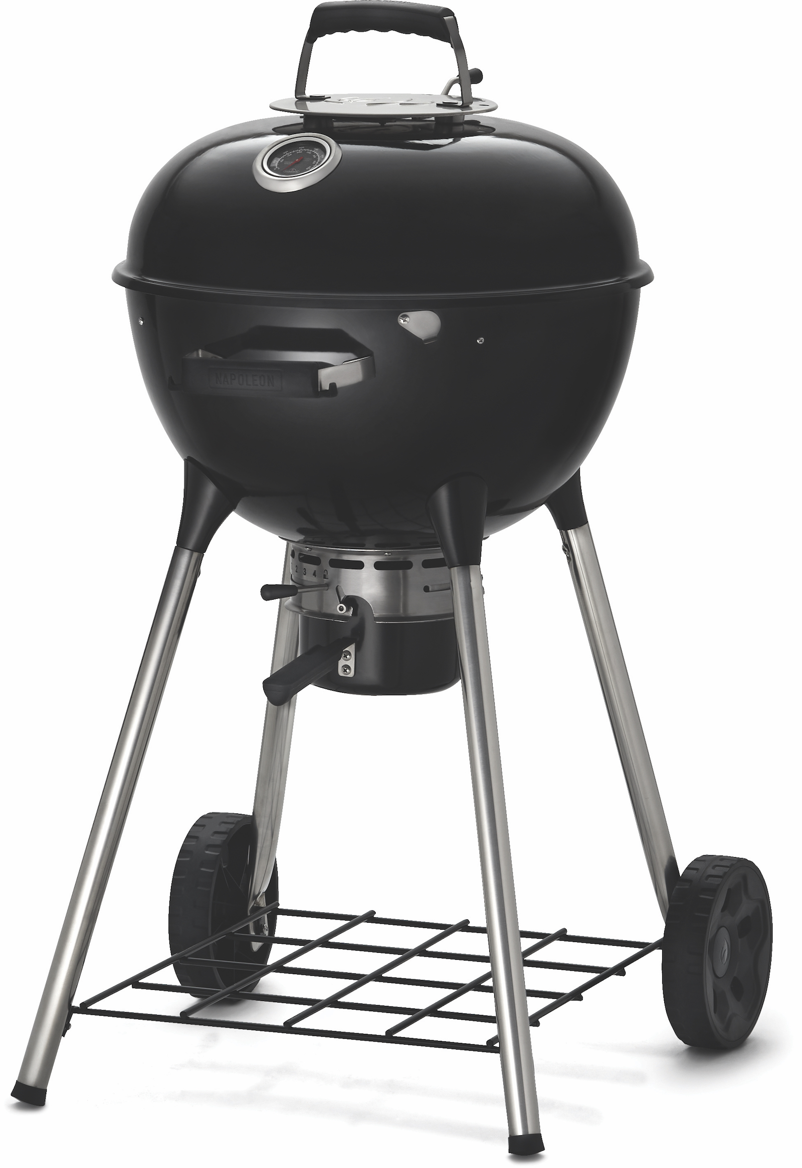 Napoleon Premium Holzkohle Kugelgrill NK18K-LEG-3 Schwarz Ø 47 cm
