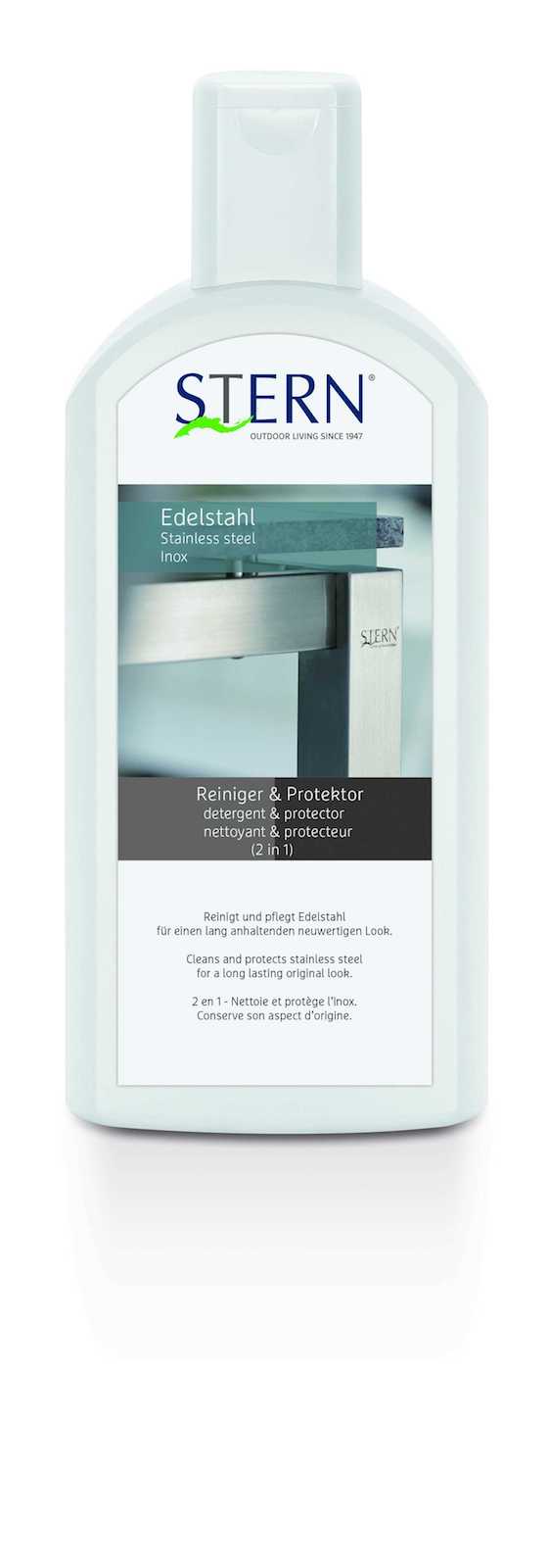 Stern Edelstahl-Reiniger und Protektor 2 in 1 Pflegemittel Edelstahlreiniger 500 ml für Gartenmöbel