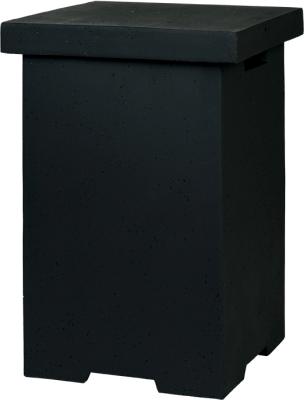 Happy Cocooning Mania Enclosure Beistelltisch für Gasflaschen schwarz 41x41x62 cm Feuertisch