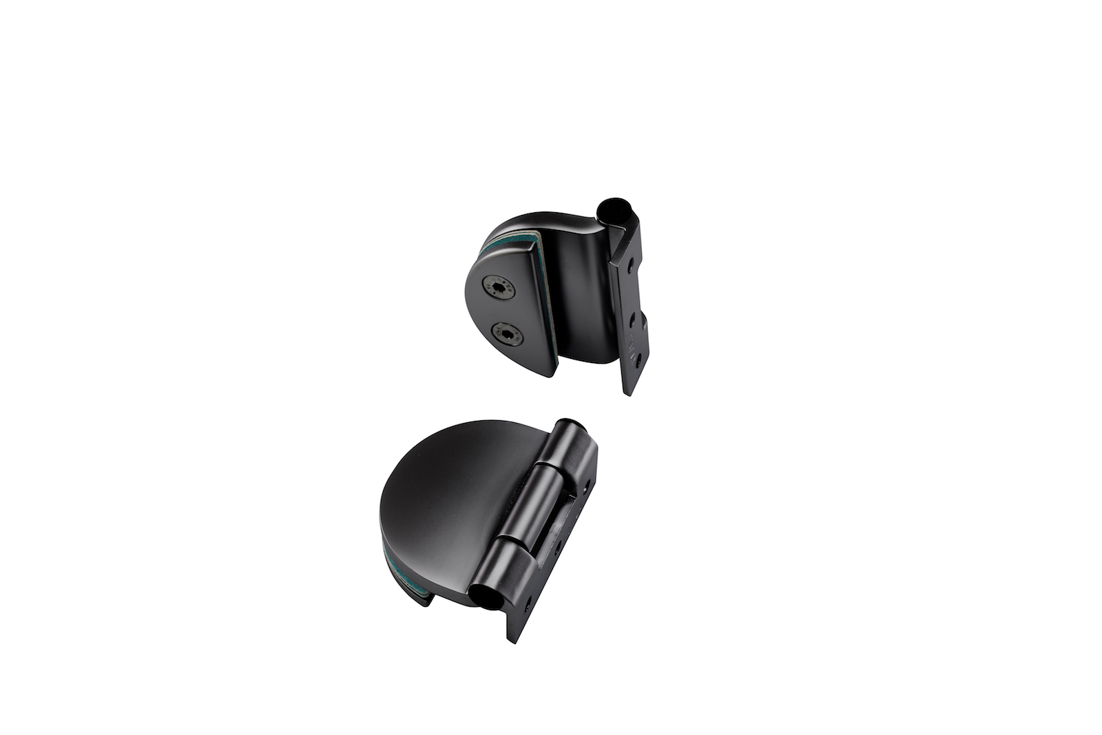 Infraworld Türband schwarz matt für 6 bzw. 8 mm Glastür Saunatür 2 Stück