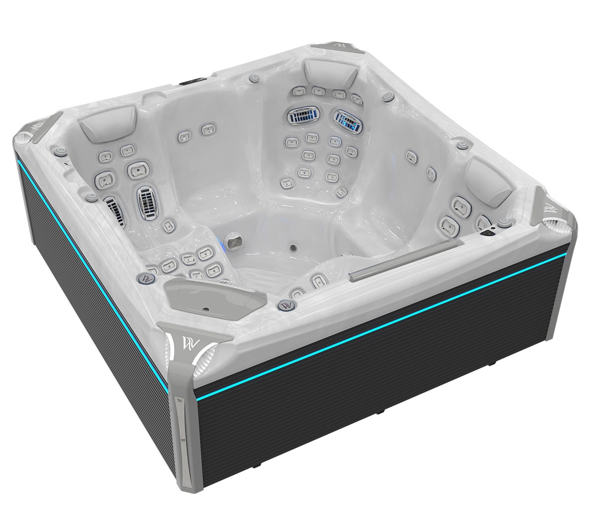 Wellis Everest Life Deluxe Whirlpool Außenwhirlpool 236x236x95cm für 5 Personen inkl. Thermocover