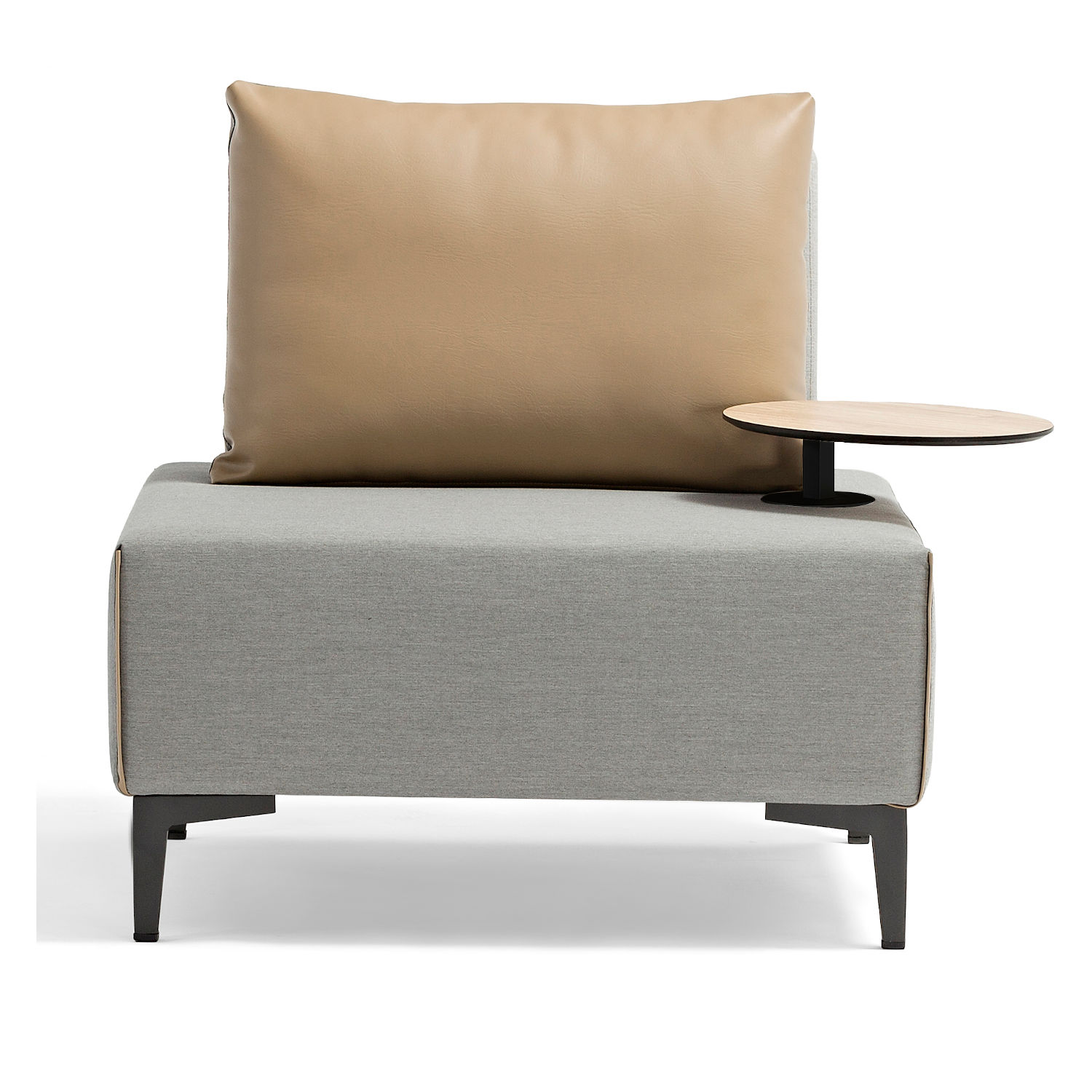 Inko Multifunktions-Sessel Lavacca light grey/caramell variabler Loungesessel Outdoorsessel 85x85x42/80 cm
