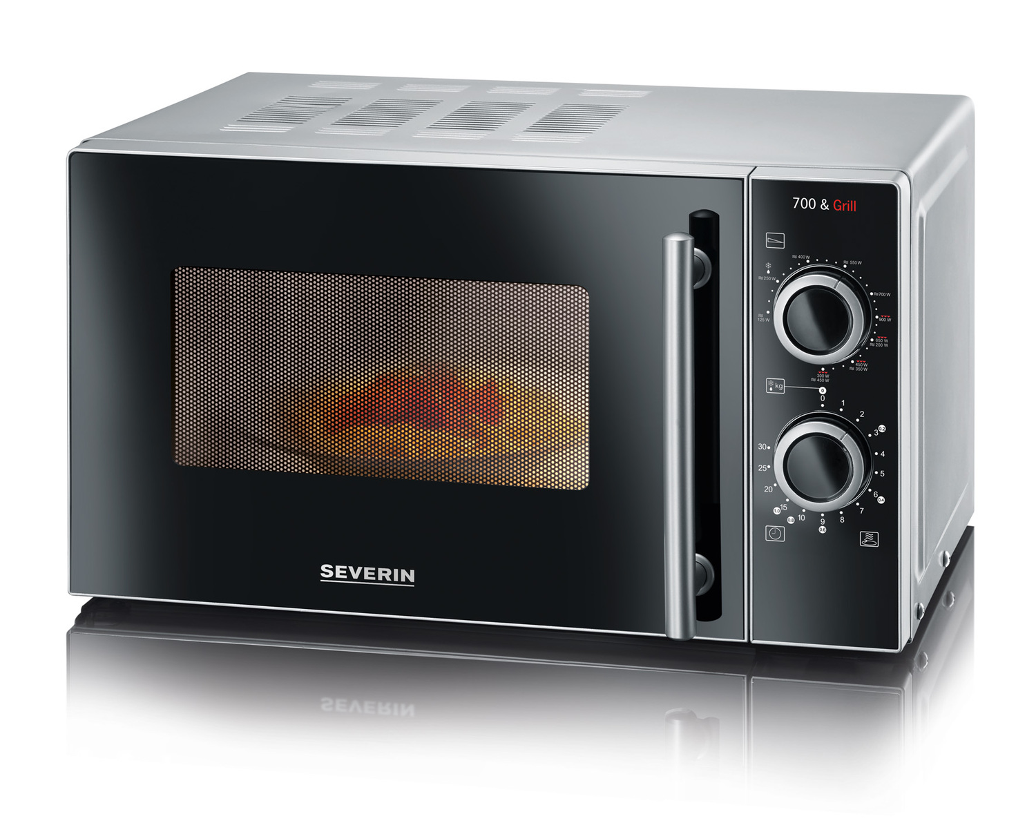 SEVERIN Mikrowelle 2-in-1 mit Grillfunktion 20 Liter MW 7771