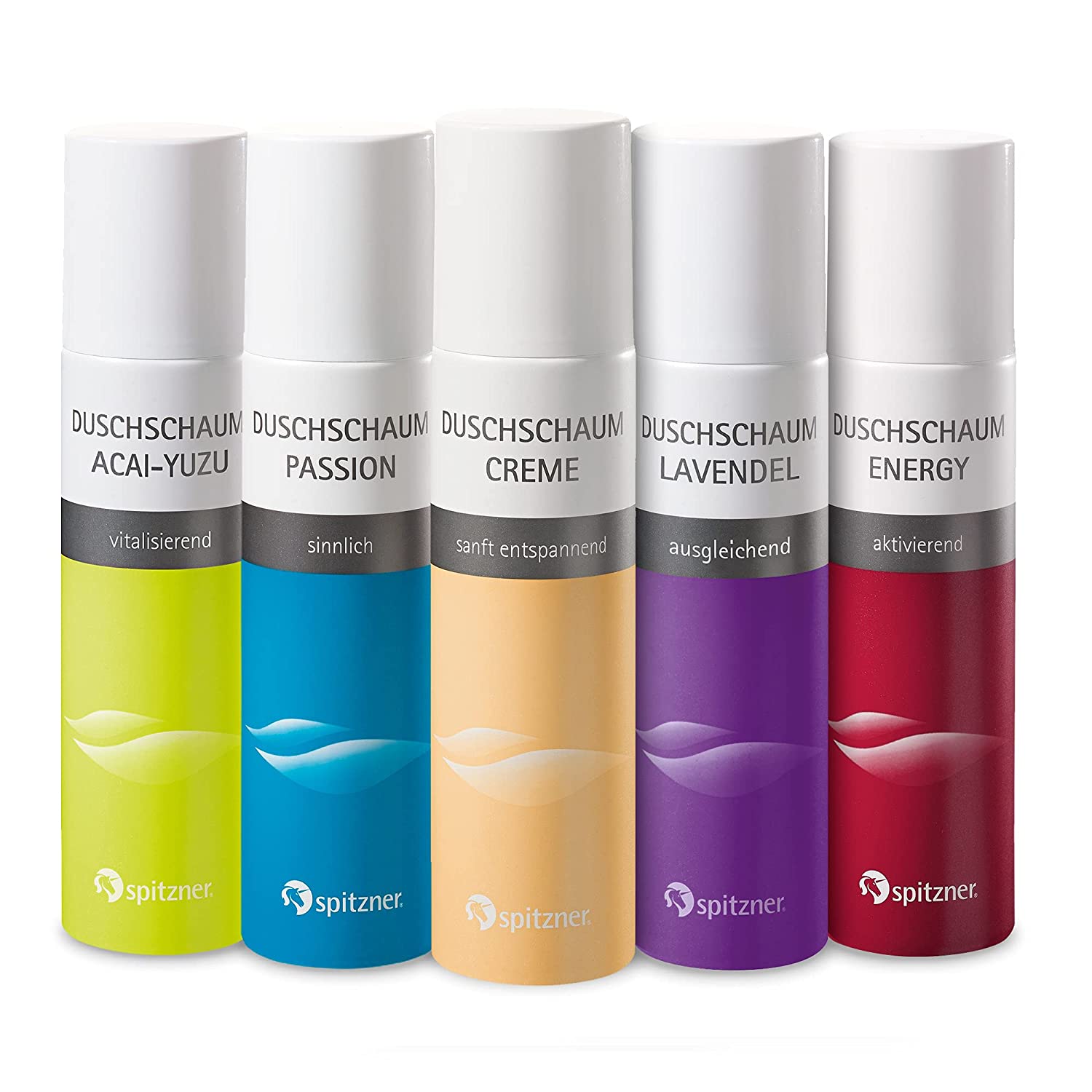 Spitzner Big 5 Duschschaum Set 5x 150 ml Wellness-Dusche sanft hautverträglich und 100% vegan 5er Set