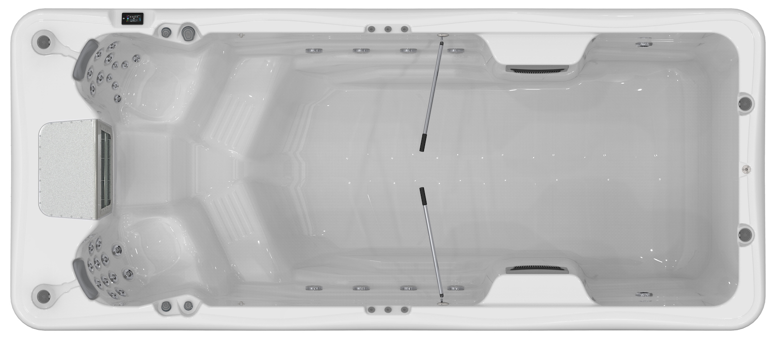 Wellis Amazonas W-Flow Life Swim Spa Außenwhirlpool inkl. Thermoabdeckung Sterling Silver