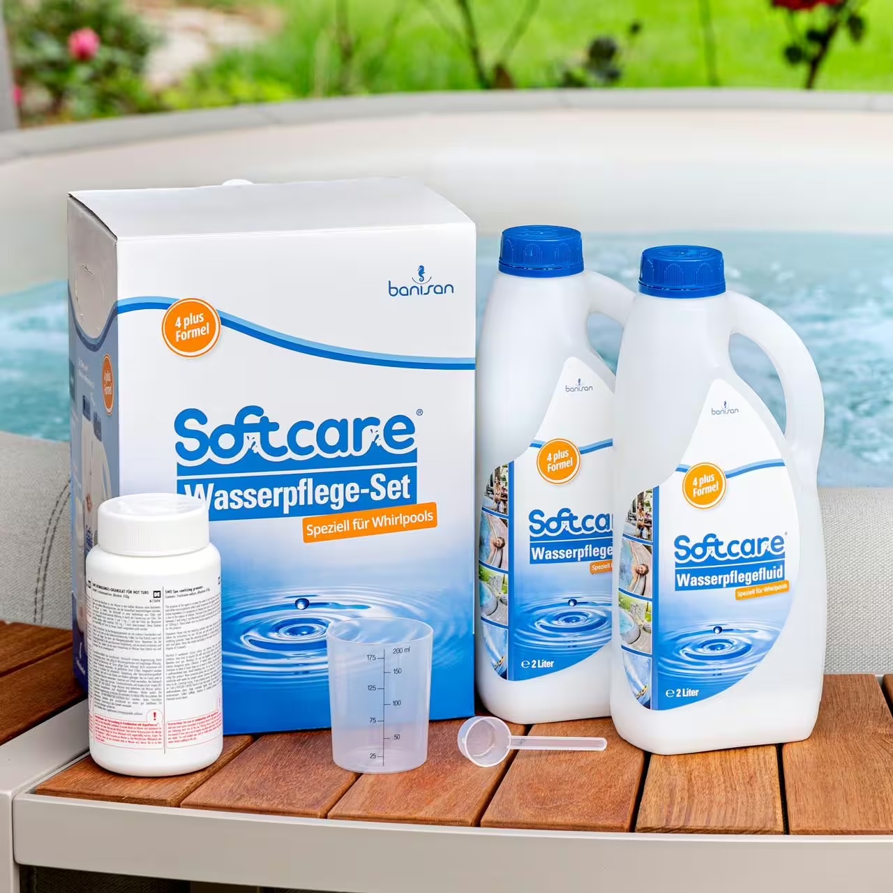 Softcare by Banisan Whirlpool Wasserpflegeset Basis-Set mit Chlorgranulat 3 teilig