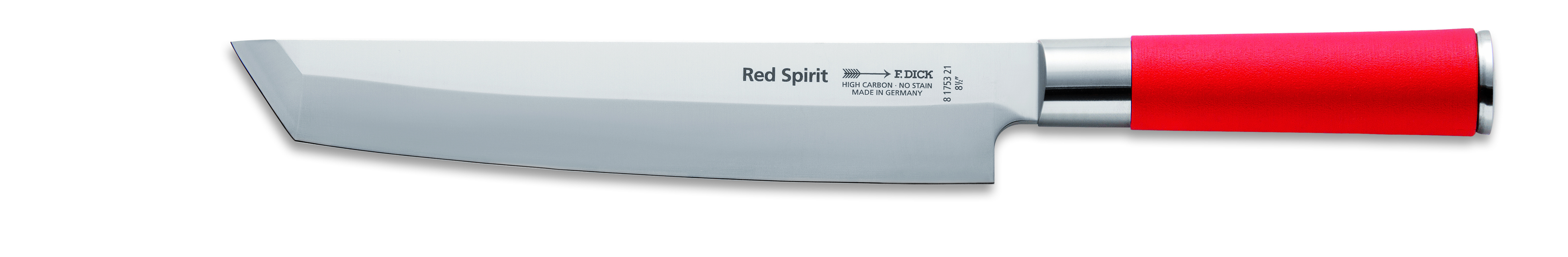 Friedrich Dick Red Spirit Schinken- und Tranchiermesser Tanto, Klingenlänge 21 cm