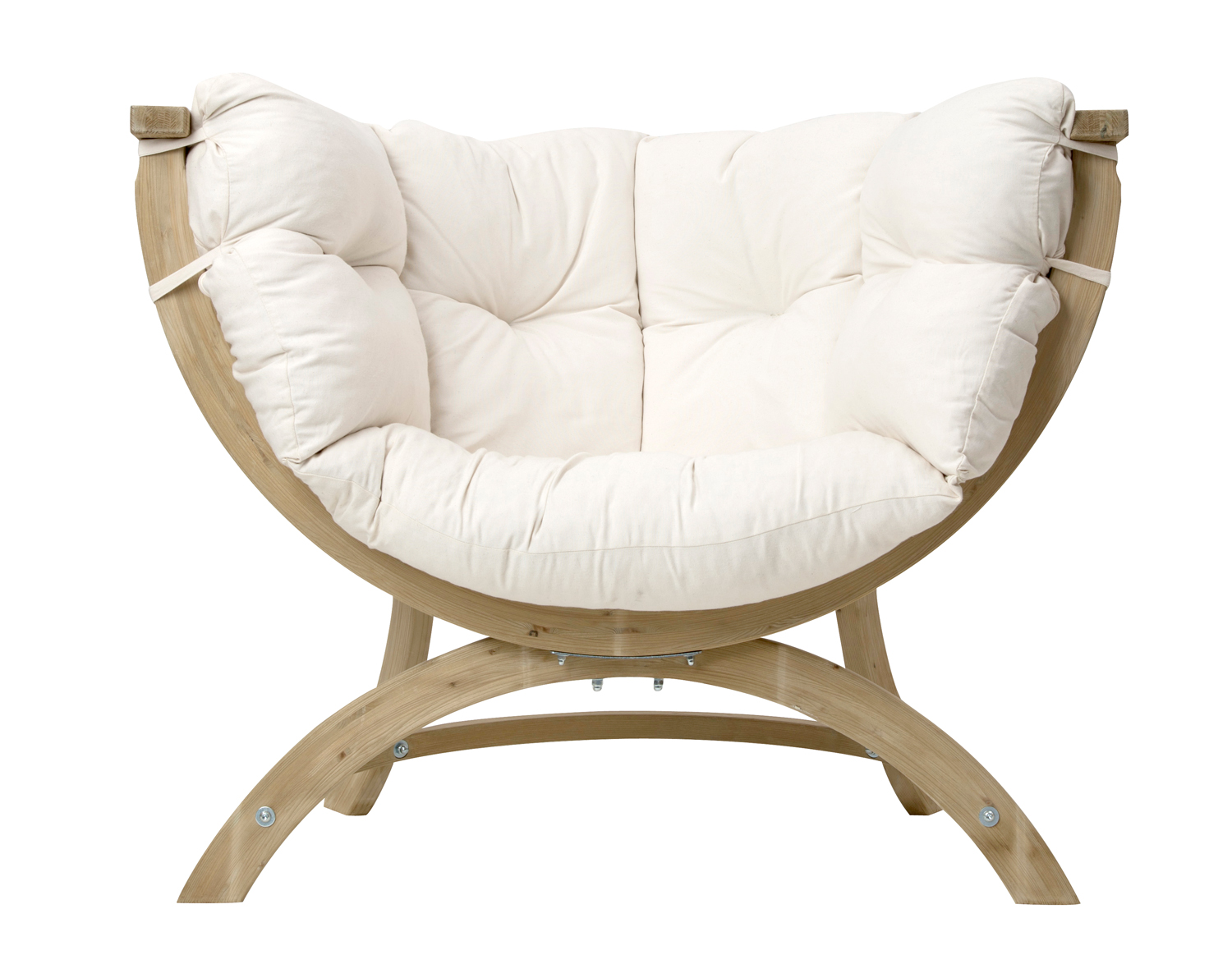 AMAZONAS Loungesessel Siena Uno Natura inkl. Sitzkissen ca. 118,5 x 93,5 x 58cm für Haus und Garten