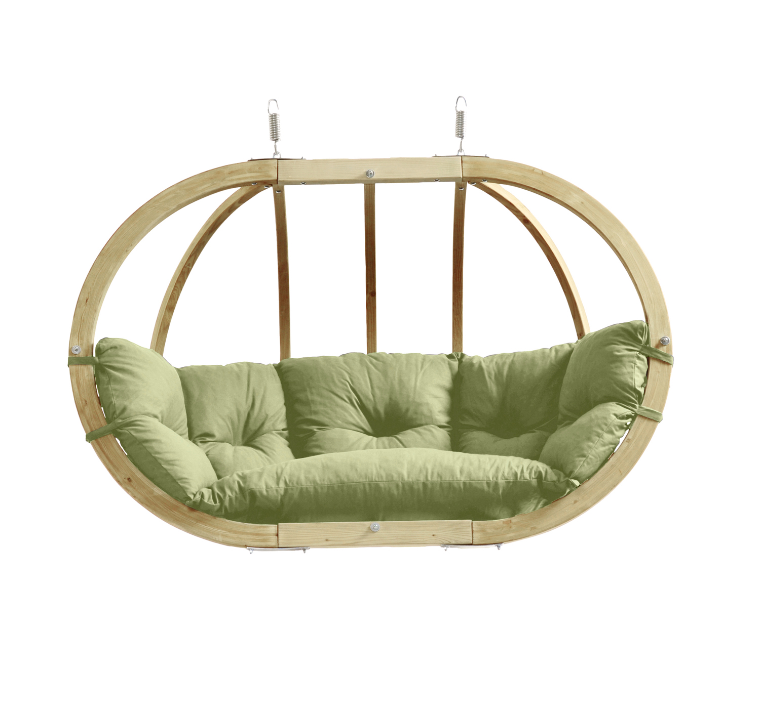 AMAZONAS Mehrpersonen Hängesessel Globo Royal Chair Oliva inkl. Sitzkissen und zwei Spiralfedern