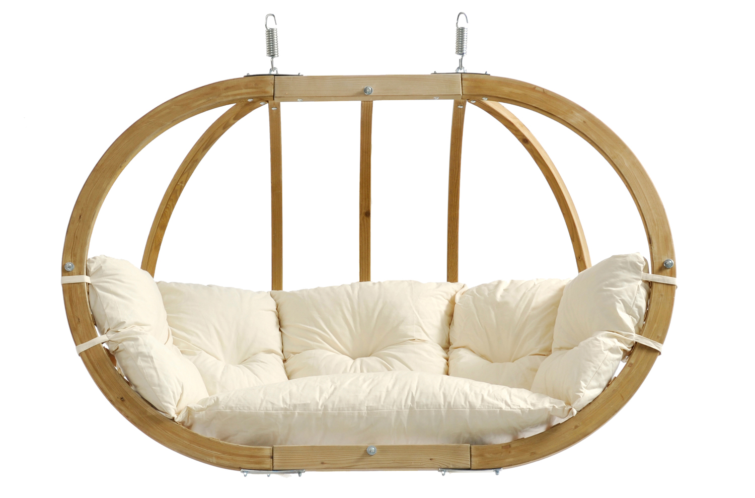 AMAZONAS Mehrpersonen Hängesessel Globo Royal Chair Natura inkl. Sitzkissen und zwei Spiralfedern