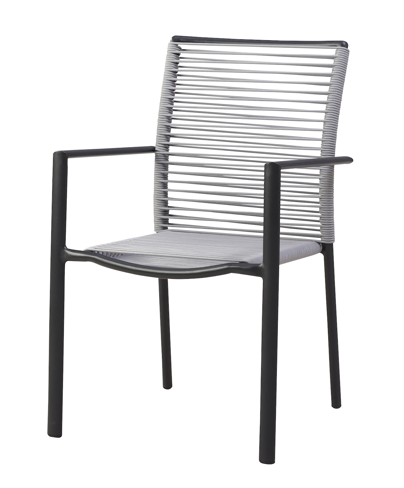 Best Freizeitmöbel Dining-Sessel Vincenza anthrazit/grau ca. 55 x 62 x 89 cm