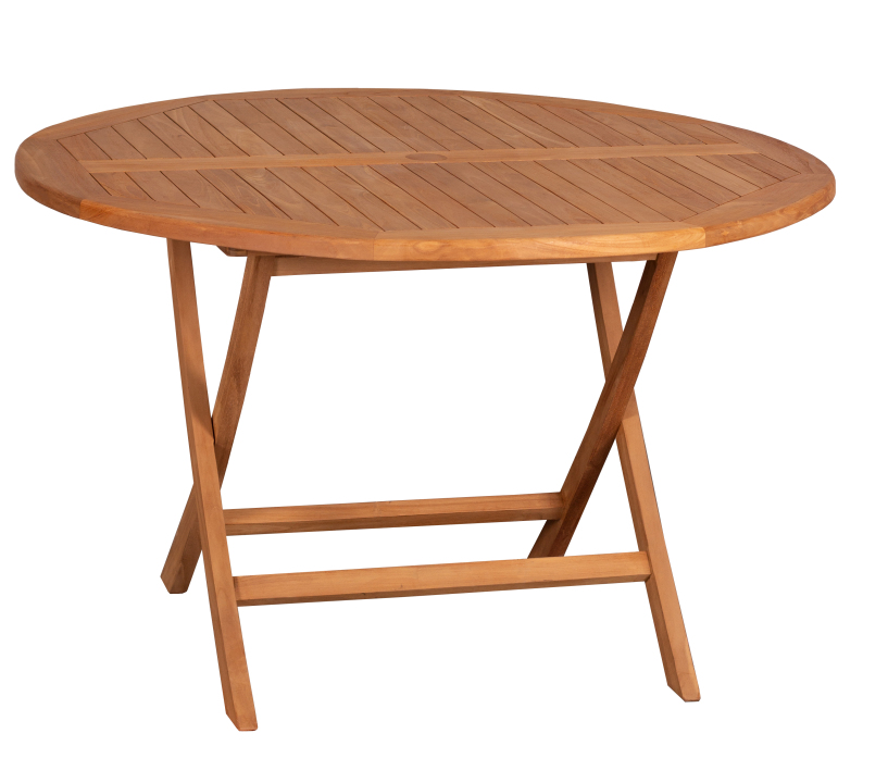deVries Klapptisch "WOODIE" aus Teakholz rund Größe ø120 x 75 cm