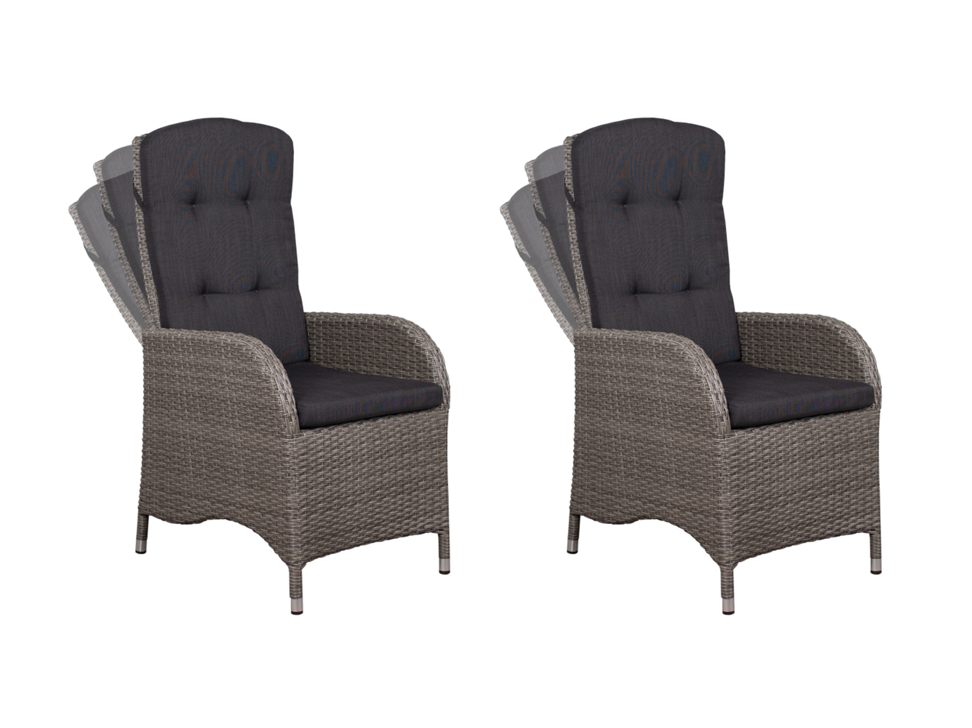 deVries 2x Dining/Relax-Sessel "JUAN" 2 Stück, Größe 60 x 68 x 110 cm