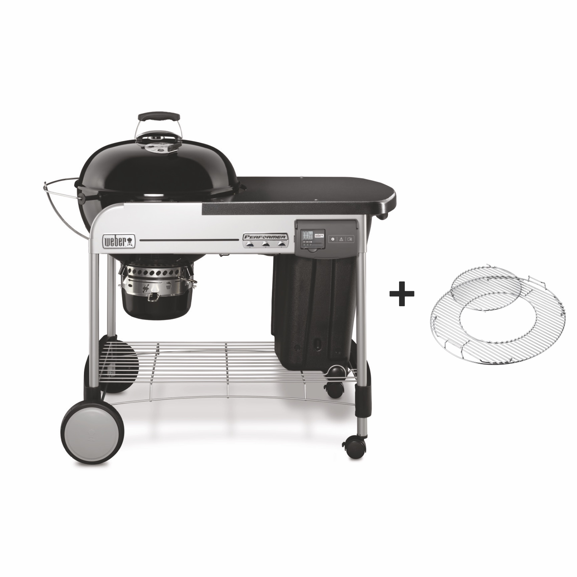 Weber Holzkohlegrill Performer Deluxe GBS Charcoal Grill Ø 57 cm Black