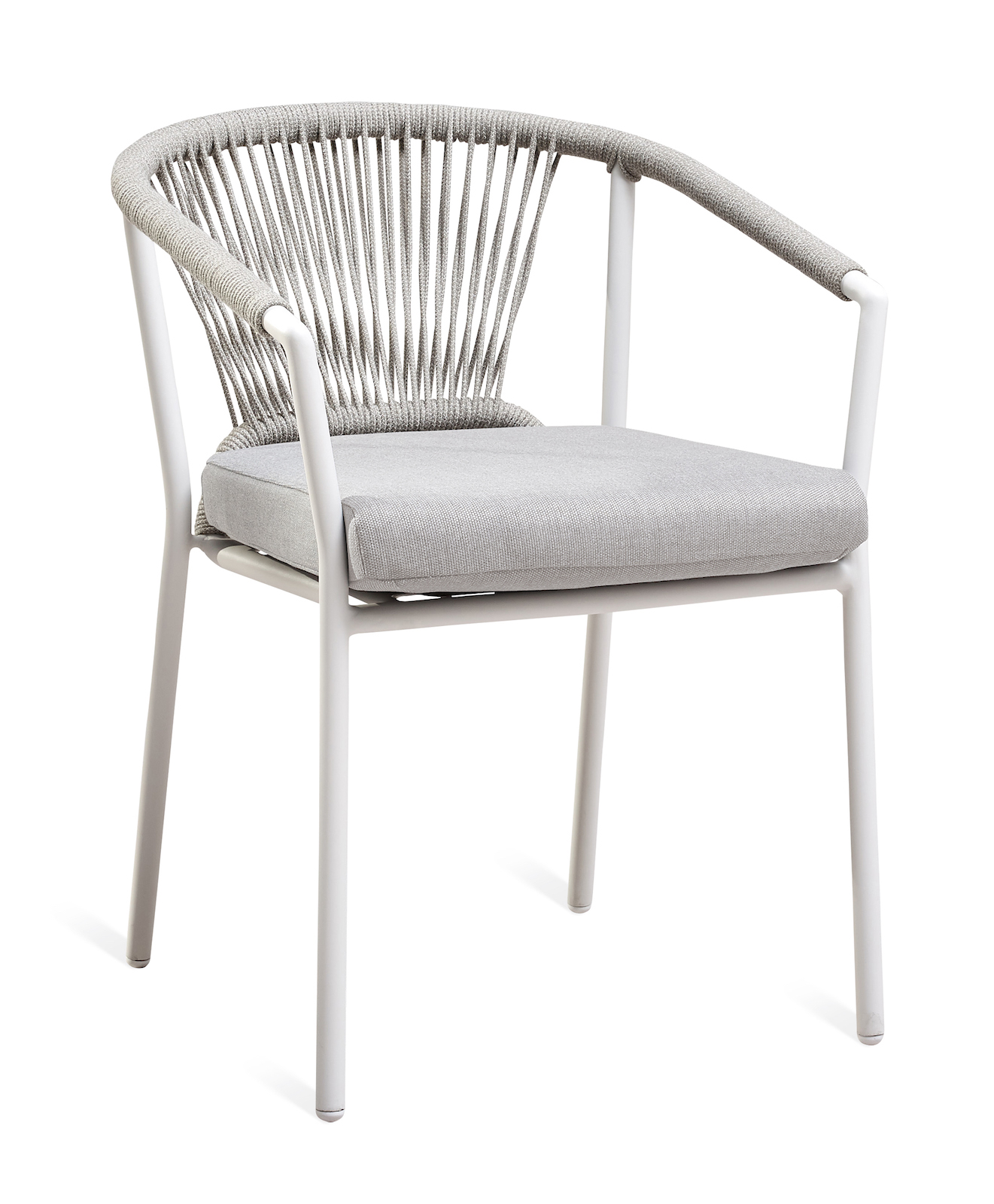 Best Freizeitmöbel Dining-Sessel Matera weiss/sand ca. 59 x 61 x 79 cm