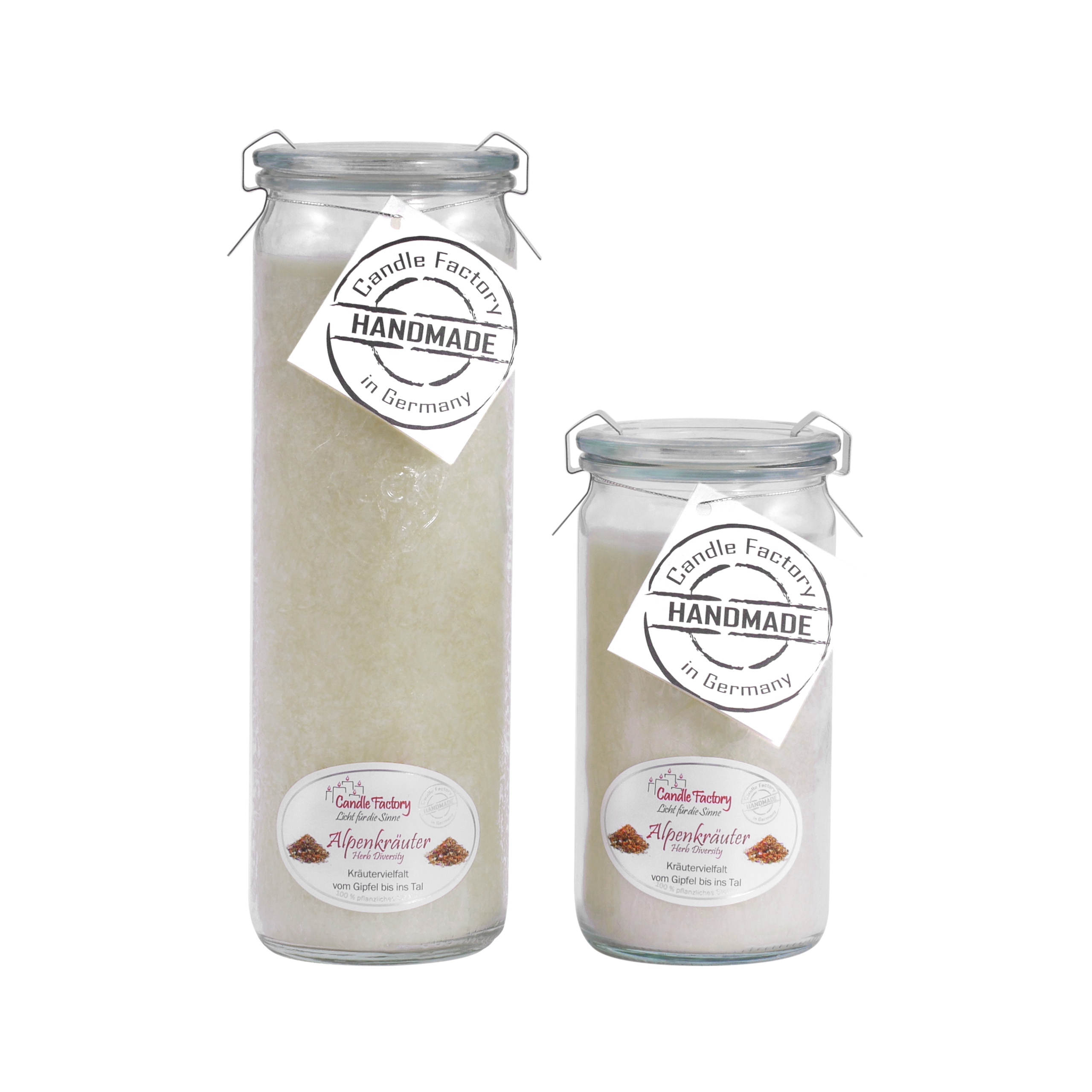 Candle Factory Kerzen-Set Alpenkräuter Big + Mini Jumbo Duftkerze