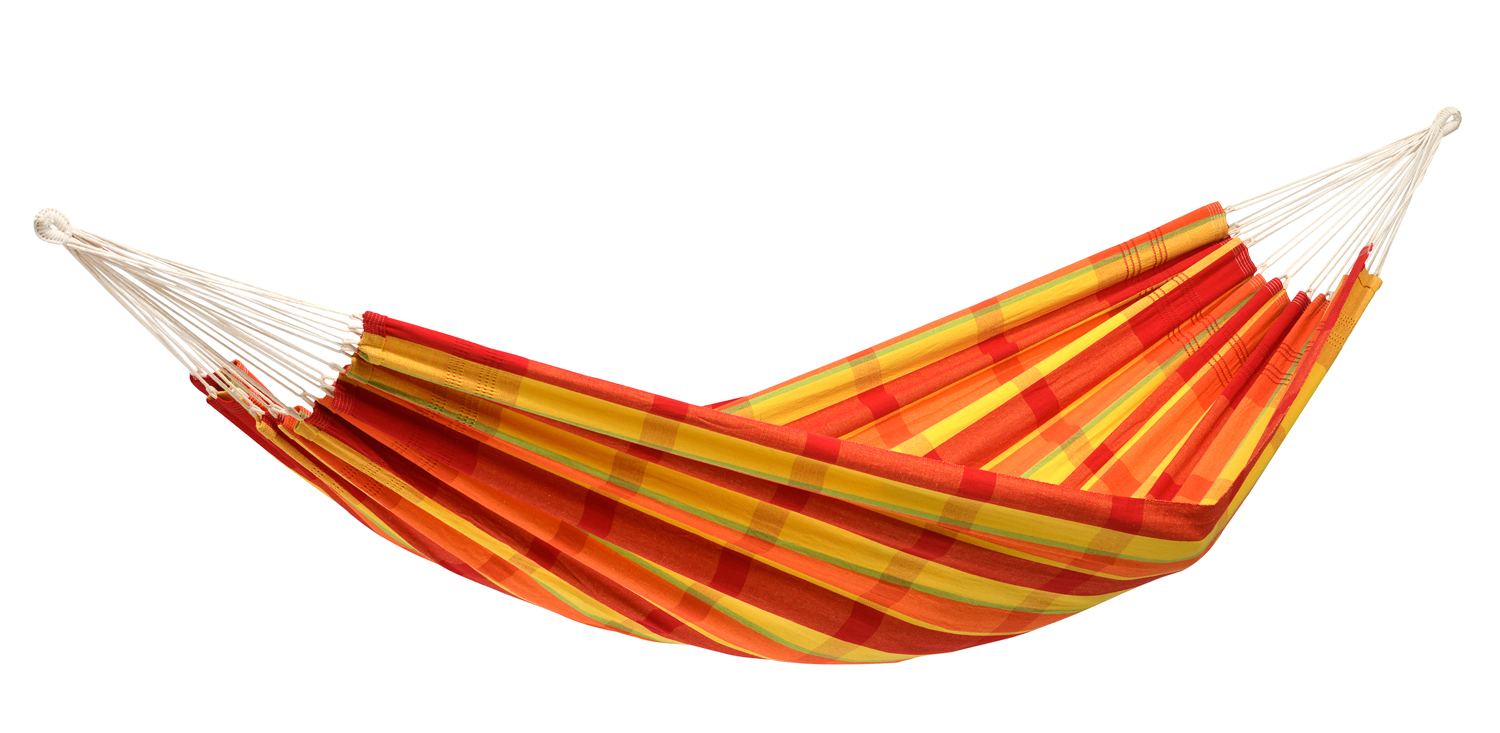 AMAZONAS XL Hängematte Barbados Papaya Tuchhängematte Liegefläche ca. 230 x 150 cm